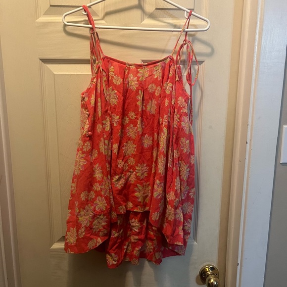 MOLLY SLEEVELESS COTTON TUNIC IN HOLLYHOCK COMBO medium - Picture 6 of 7